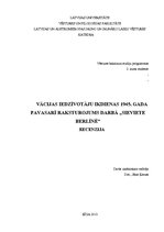 Referāts 'Vācijas iedzīvotāju 1945.gada pavasara ikdienas raksturojums darbā "Sieviete Ber', 1.