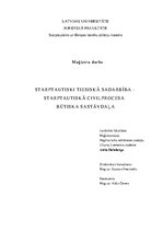 Diplomdarbs 'Starptautiski tiesiskā sadarbība - starptautiskā civilprocesa būtiska sastāvdaļa', 1.