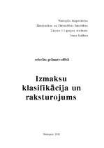 Referāts 'Izmaksu klasifikācija un raksturojums', 1.