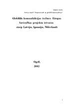 Referāts 'Globālās komunikācijas iezīmes Eiropas Savienības projekta ietvaros starp Latvij', 1.