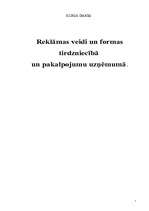 Referāts 'Reklāmas veidi un formas tirdzniecībā un pakalpojumu uzņēmumā', 1.