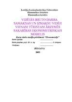 Referāts 'Vidējās bruto darba samaksas un izmaksu vidēji vienam tūristam ārzemēs sakarības', 1.