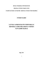 Referāts 'Latvijas administratīvi teritoriālās reformas atbilstība Eiropas vietējo pašvald', 1.