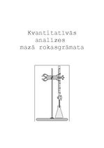 Referāts 'Kvantitatīvās analīzes mazā rokasgrāmata', 1.