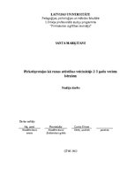 Referāts 'Pirkstiņrotaļas kā runas attīstības veicinātājs 2-3 gadu veciem bērniem', 1.