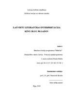 Referāts 'Latviešu literatūras interpretācija kino 20.gadsimta 50.gados', 1.