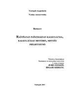 Referāts 'Ražošanas pašizmaksas kalkulācija, kalkulācijas metodes, metožu pielietojums', 1.