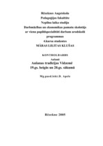 Referāts 'Aušanas tradīcijas Vidzemē 19.gs. beigās un 20.gs. sākumā', 1.