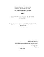 Eseja 'Europeanness – jaunas nacionalitātes rašanās vai esošo stiprināšana?', 1.