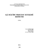 Referāts 'Kā mācību procesu ietekmē dzimums', 1.