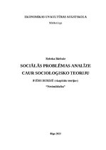 Referāts 'Sociālās problēmas analīze caur socioloģisko teoriju ''Nevienlīdzība''', 1.