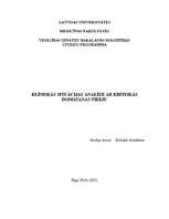 Konspekts 'Klīniskās situācijas analīze ar kritiskās domāšanas pieeju', 1.