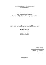 Referāts 'Muitas darbības organizēšana un kontrole', 1.