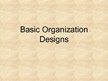 Prezentācija 'Basic Organization Designs', 1.