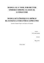 Referāts 'Manga kā līdzeklis labākai klasiskās literatūras izpratnei', 1.