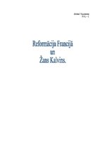 Referāts 'Reformācija Francijāun Žans Kalvins', 1.