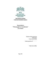 Referāts 'Kontroldarbs “Ūdensapgāde un kanalizācija” 22.variants', 1.