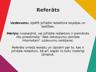 Prezentācija 'JsFiddle redaktors: iespējas un īpašības', 2.