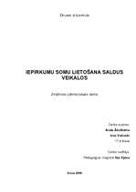 Referāts 'Iepirkumu somu lietošana Saldus veikalos', 1.