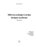 Referāts 'Māls kā derīgais izraktenis', 1.