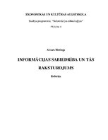 Referāts 'Informācijas sabiedrība un tās raksturojums', 1.