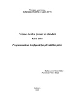 Paraugs 'Programmatūras konfigurācijas pārvaldības plāns', 1.