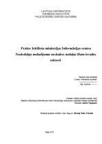 Prakses atskaite 'Prakse Iekšlietu ministrijas Informācijas centra Noziedzīgu nodarījumu uzskaites', 1.