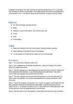 Paraugs 'The effect of change in temperature on enzyme (catalase) action', 2.