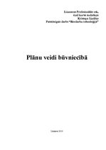 Konspekts 'Plānu veidi būvniecībā', 1.