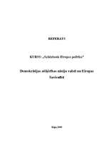 Referāts 'Demokrātijas atšķirības nāciju valstī un Eiropas Savienībā', 1.