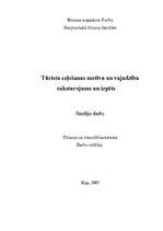 Referāts 'Tūristu ceļošanas motīvu un vajadzību raksturojums un izpēte', 1.