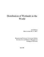Referāts 'Distribution of Wetlands in the World', 1.