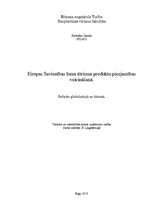 Referāts 'Eiropas Savienības loma tūrisma produktu pieejamības veicināšanā', 1.