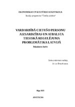 Diplomdarbs 'Vardarbībā cietušo personu aizsardzības un atbalsta tiesiskā regulējuma problemā', 1.