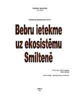 Referāts 'Bebru ietekme uz ekosistēmu Smiltenē', 1.