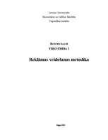 Referāts 'Reklāmas veidošanas metodika', 1.