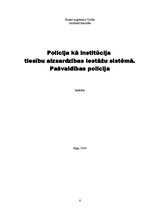 Konspekts 'Policija kā institūcija tiesību aizsardzības iestāžu sistēmā.Pašvaldības policij', 6.