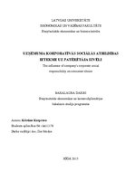 Diplomdarbs 'Uzņēmuma korporatīvās sociālās atbildības ietekme uz patērētāja izvēli', 1.