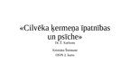 Prezentācija 'Dr. Ž. Karlsons «Cilvēka ķermeņa īpatnības un psīche»', 1.