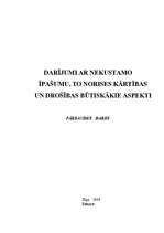 Referāts 'Darījumi ar nekustamo īpašumu, to norises kārtība un drošības būtiskākie aspekti', 1.