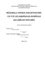 Diplomdarbs 'Mājokļu fonda nolietojums un tā uzlabošanas iespējas Kuldīgas novadā', 1.