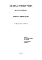 Prakses atskaite 'SIA "MMA" darbības izvērtēšana', 1.