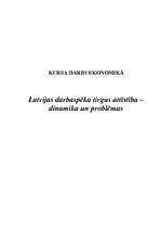 Referāts 'Latvijas darbaspēka tirgus attīstība – dinamika un problēmas', 1.