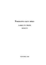 Referāts 'Normatīvo aktu spēks laikā un telpā', 1.