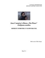 Referāts 'Filmas "The Piano" semiotiskā analīze', 1.