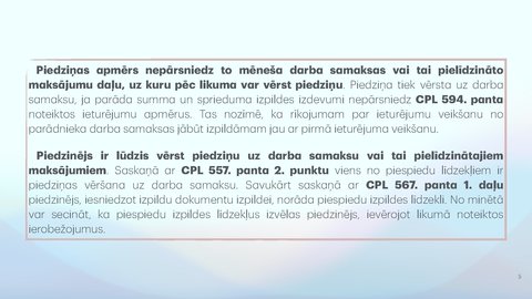 Prezentācija 'Piedziņas vēršana uz darba samaksu, tai pielīdzinātajiem maksājumiem un citām na', 5.