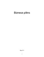 Biznesa plāns 'Biznesa plāns', 1.