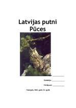 Referāts 'Latvijas putni - pūces', 1.