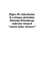 Referāts 'Jauno laiku vēsture', 1.