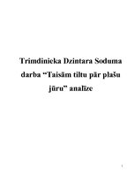 Referāts 'Trimdinieka Dzintara Soduma darba "Taisām tiltu pār plašu jūru" analīze', 1.